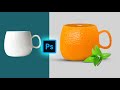 Orange cup photo manipulation  photoshop tutorial
