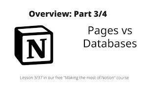 Making the most of Notion: Overview: Pages vs Databases