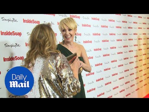 Lysette Anthony on the red carpet at the Inside Soap Awards - Daily Mail