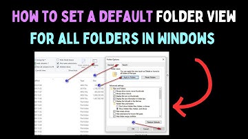 How to Set a Default Folder View for All Folders in Windows 11