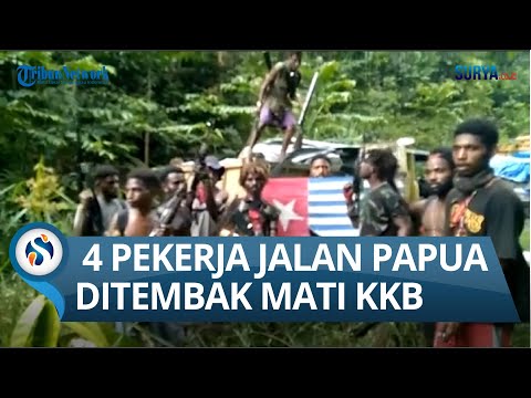 BRUTAL! KKB Teroris Rilis Video Pembantaian 4 Pekerja Jalan Trans Papua Barat