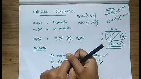 Circular convolution - Concentric circle method, Matrix method. (DSP module 1 - class 4)