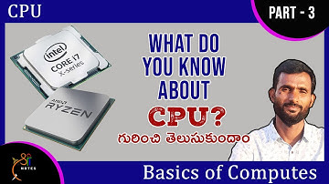 What is CPU | Central Processing Unit | Basics of Computers | కంప్యూటరు నేర్చుకుందాం | Sri Notes