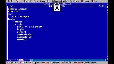Program Pascal Sederhana - Program Animasi