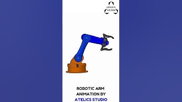 ROBOTIC ARM ANIMATION  #animationengineering #machine #mechanicaldesign #engineeringprinciples #cnc
