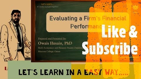 Evaluating a Firm’s Financial Performance