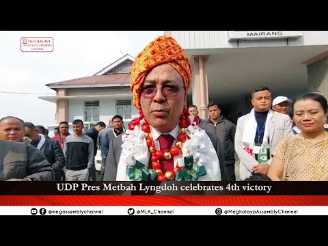 UDP Pres Metbah Lyngdoh celebrates 4th victory