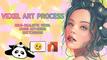 Trendy Vexel Art Process | Glowing Style | Autodesk Sketchbook | Time Lapse | San Check