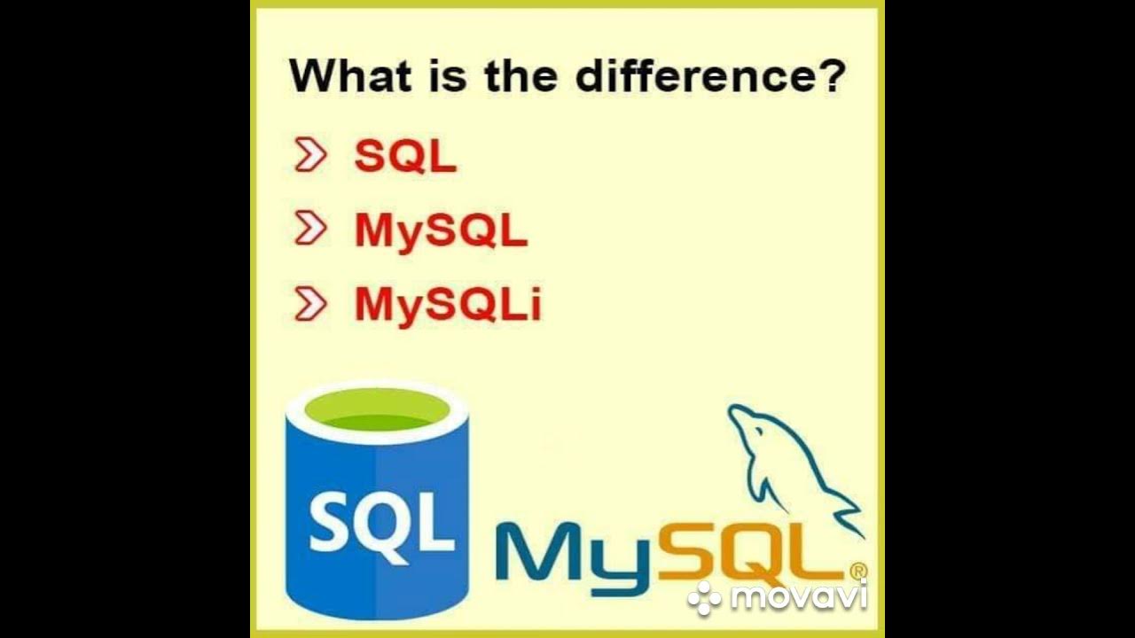 Difference between SQL, MYSQL and MYSQLi | Future4Tech - YouTube