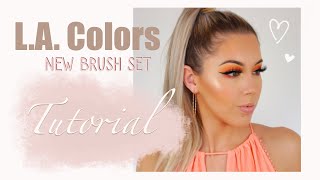 Full Face tutorial using L.A. Colors new brush set