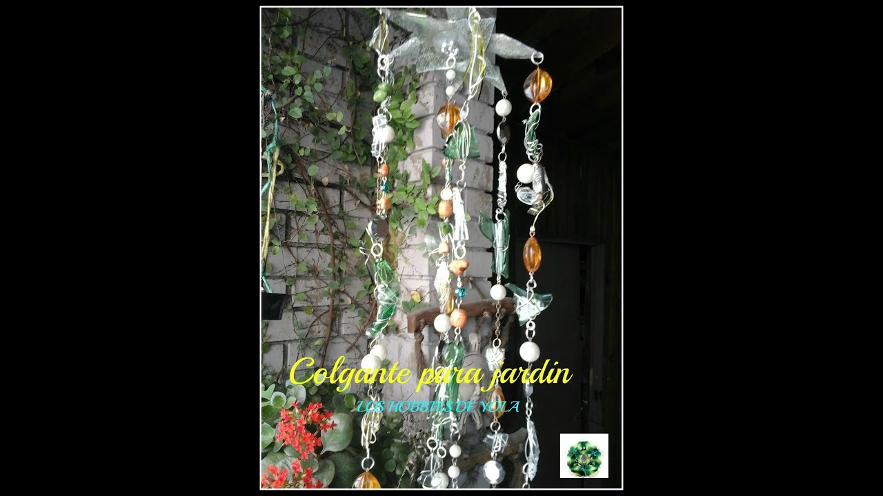 DIY Colgante para el jardin. Los hobbies de yola / Glass Wind Chime (hanging )