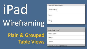 iPad Wireframing Tips - Plain & Grouped Table Views