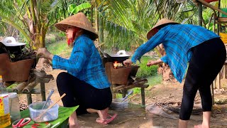 Cooking and building a new kitchen with bamboo | Ly Tieu Huynh