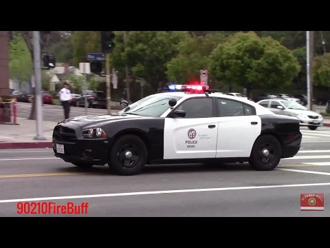 LAPD Ford Taurus & Dodge Charger Responding Code 3