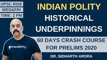 L1: Historical Underpinnings | 60 Days Crash Course for Prelims 2020 | Sidharth Arora