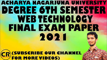 #6TH_SEMESTER_WEB_TECHNOLOGY DEGREE 6TH SEMESTER BSC WEB TECHNOLOGY FINAL EXAM PAPER 2021.