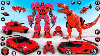 Dino Robot Jet Bike Car Transformation Dinosaur Game Fighter Tank in City New - Android Gameplay screenshot 4
