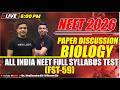 LIVE NEET 2026 | BIOLOGY PAPER DISCUSSION | All India FULL SYLLABUS TEST (FST-59) | NEW LIGHT NEET