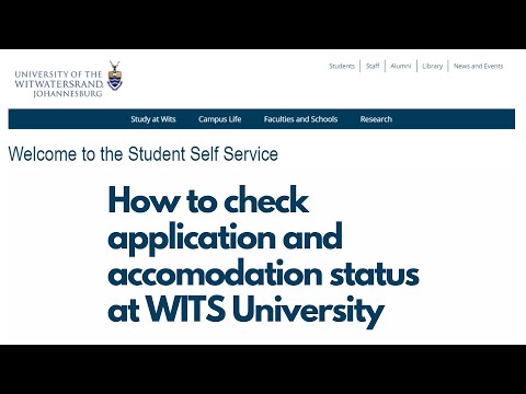 How to check WITS application status + Accomodation status