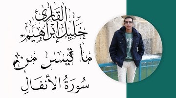 ما تيسر من سورة الأنفال || القارئ خليل إبراهيم 