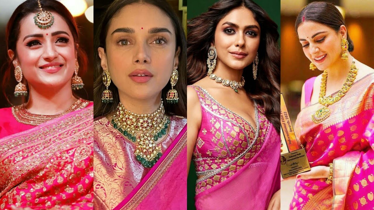 Which colour of earrings would look good with red colour saree? - Quora