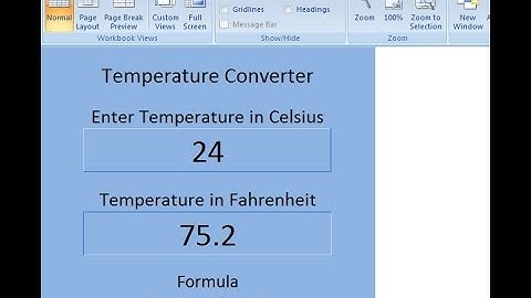 Excel for beginners - Learning Formula and Building Simple Temperature Converter