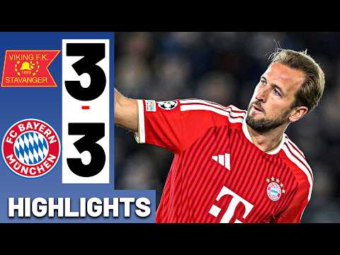 Viking vs Bayern Munich 3-3 • Kane 2 GOALS & Olise RED Card - Highlights Champions League 26/27