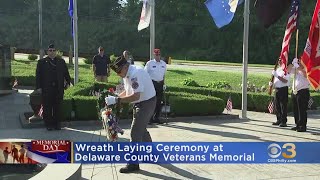 Wreath Laying Ceremony Held At Delaware County Veterans Memorial
