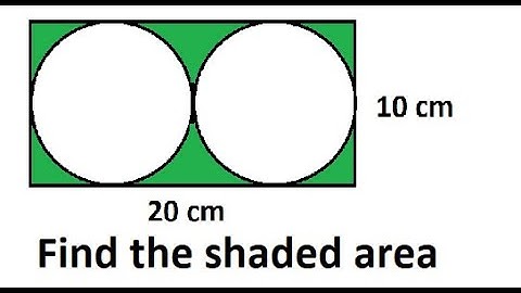 Geometry Help: Find the shaded area of 2 circles inside one rectangle - Area