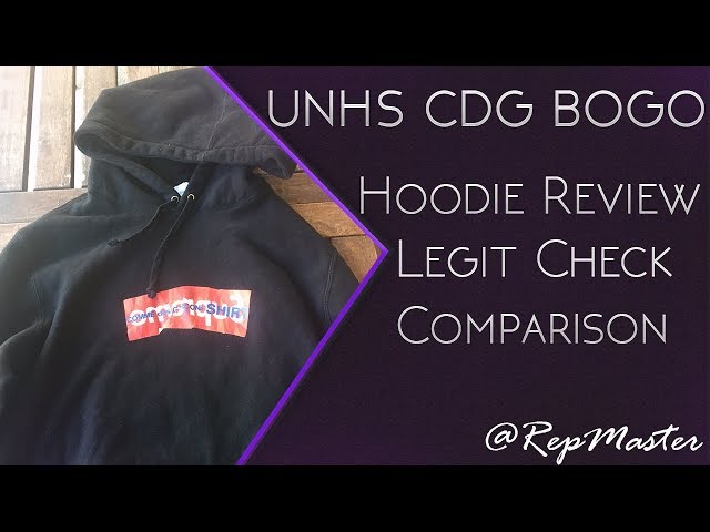 Unhs Supreme Cdg Box Logo Hoodie - Review Legit Check - Bogo Comme Des  Garcons Union House Replica - Youtube