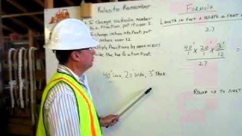 Cubic Yard Formula with an example by Javier Solano