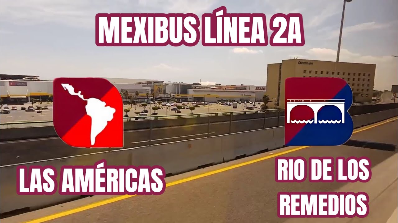 Recorriendo Mexibus Línea 2A: Las Américas - Río de los remedios en cámara rápida