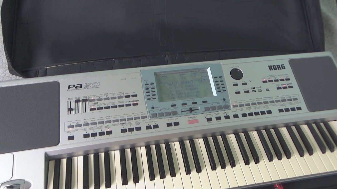 Korg PA 50 synth performing Fast Big Band Music Style - YouTube
