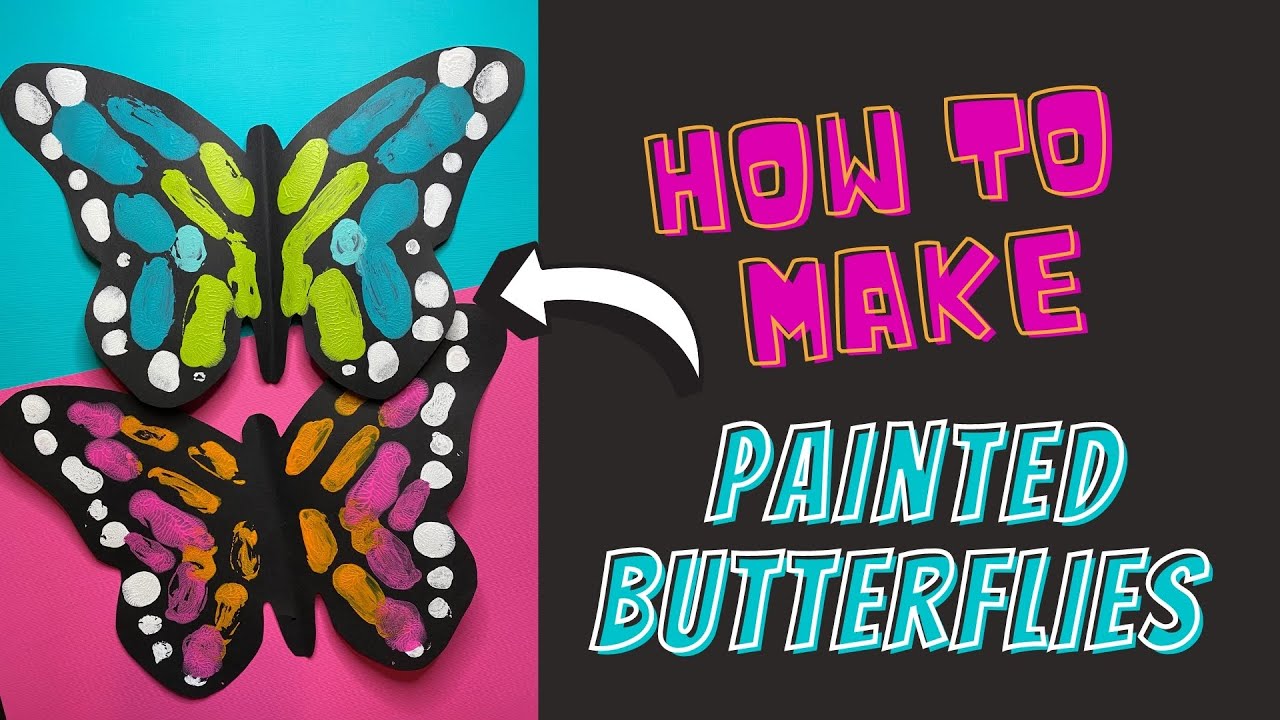 Learn how to make a beautiful painted symmetrical butterfly YouTube