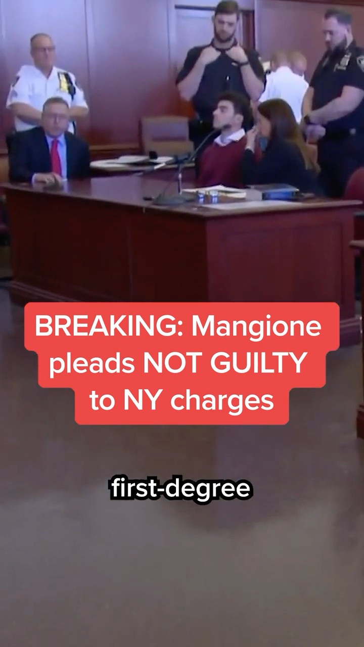 Mangione pleads NOT GUILTY to NY charges