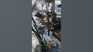 Tree Removal with a Crane Ft. Drone Footage