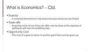 ECON1000 1 1 What is Economics