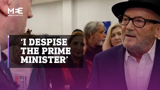 British Mp George Galloway Says I Despise The Prime Minister