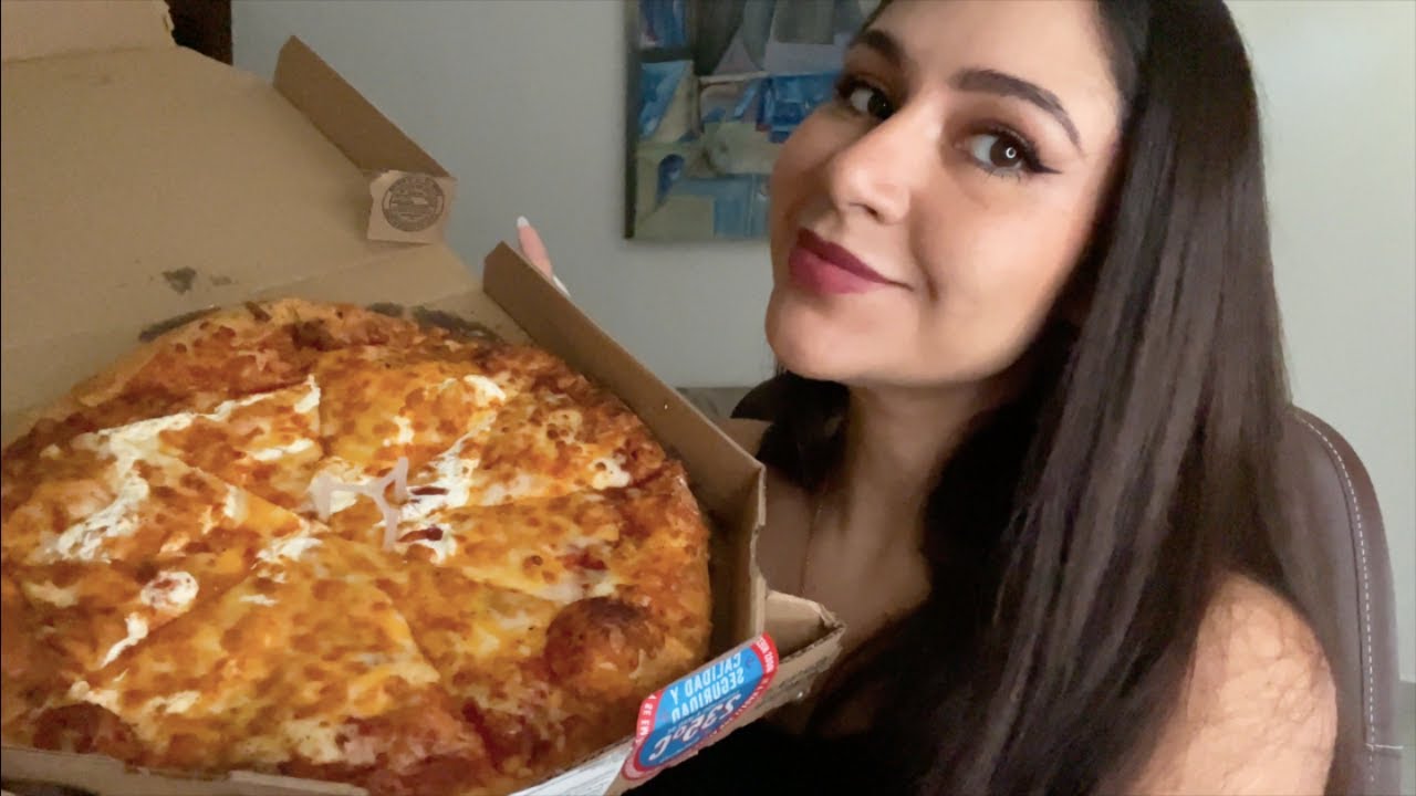ASMR COMIENDO DOMINO'S PIZZA - Mouth Sounds, Chewing