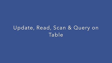 DynamoDB Basic operations