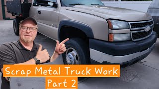 Scrap metal truck work, part 2.