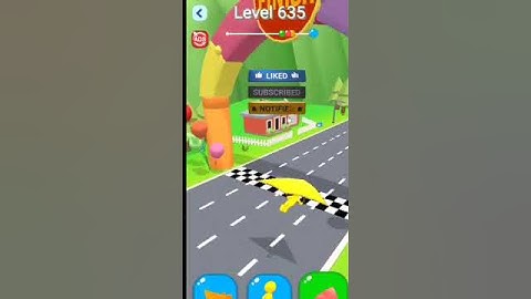 3D shape-shifting#runing#car game level=635#shorts #video