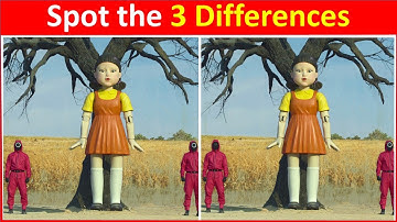 Spot 3 differences between two images | Squid Game | Pictures puzzle number 050 #squidgame