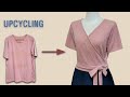 Diy upcycling a tshirt blousereform old your clothes refashion
