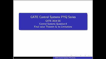 GATE 2019 EE Control Systems || Question -6