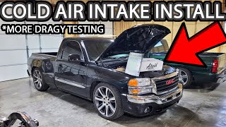 Cold Air Intake Installation and Testing with Dragy on the NBS GMC Sierra Stepside