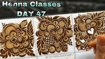 Tazaheen Henna Classes DAY 47 || Learn Detailed Henna With Tazaheen Henna Classes 2024