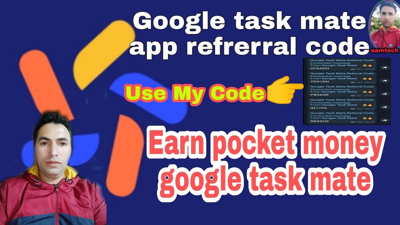 google task mate pocket money earning app| referral code google task mate(100%working) by aamtech2