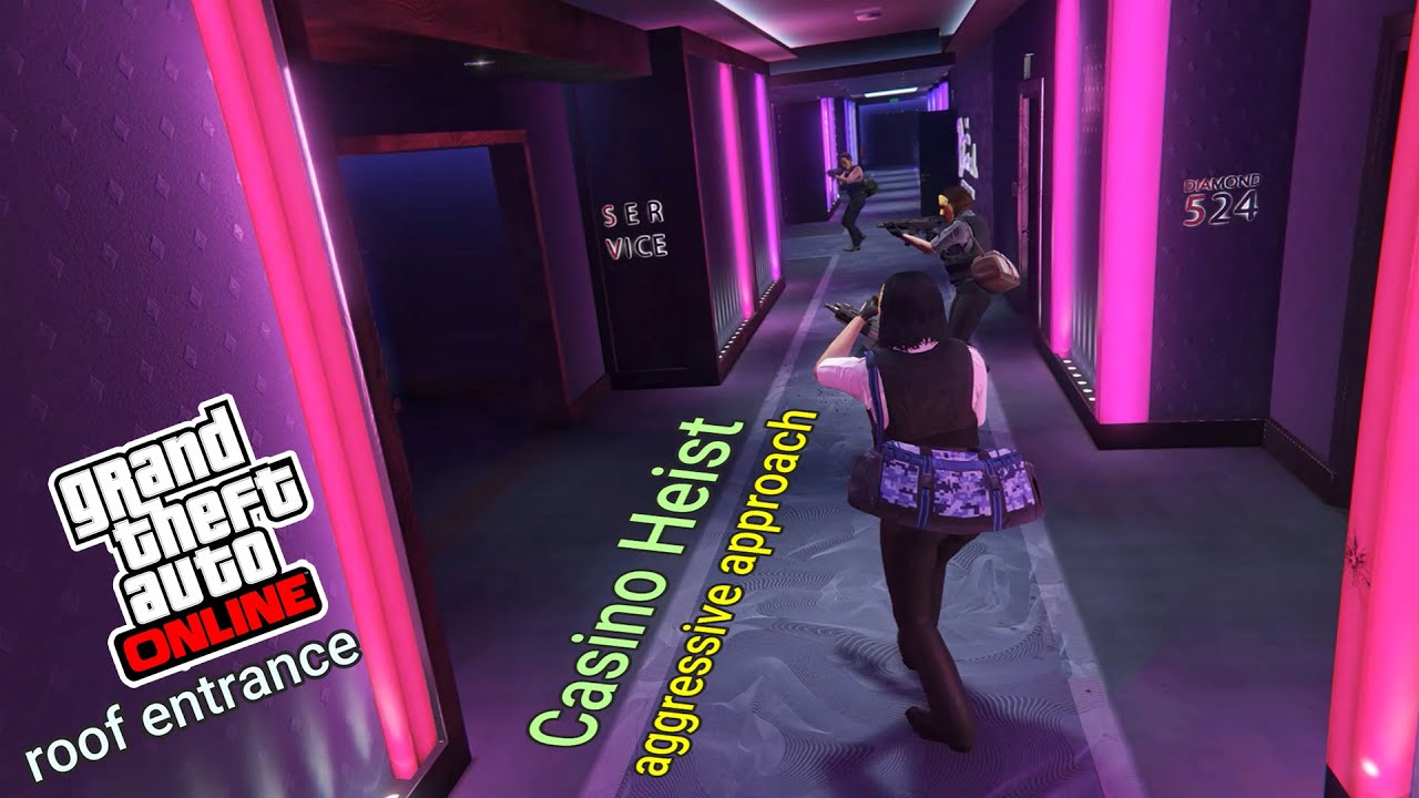Diamond Casino Heist Aggressive Approach Hard Mode Roof Entrance | GTA Online