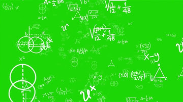 4K Math Background Greenscreen effect Chromakey   Copyright free